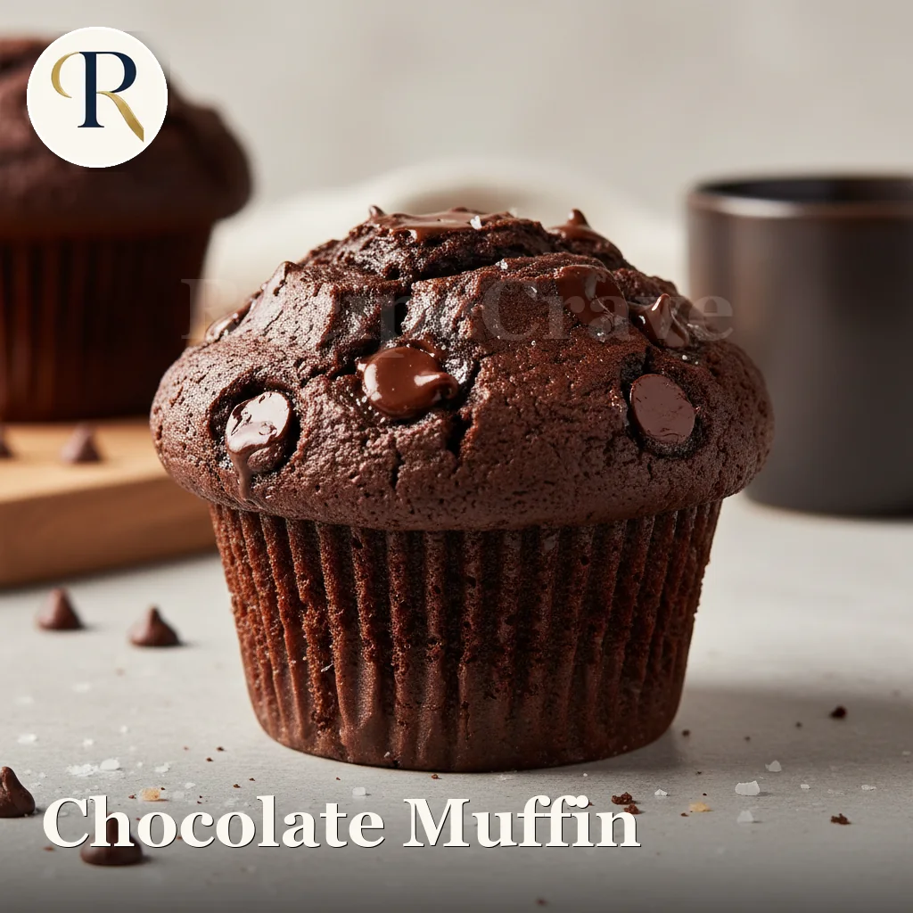 Chocolate muffin with a domed top, an easy beginner baking win