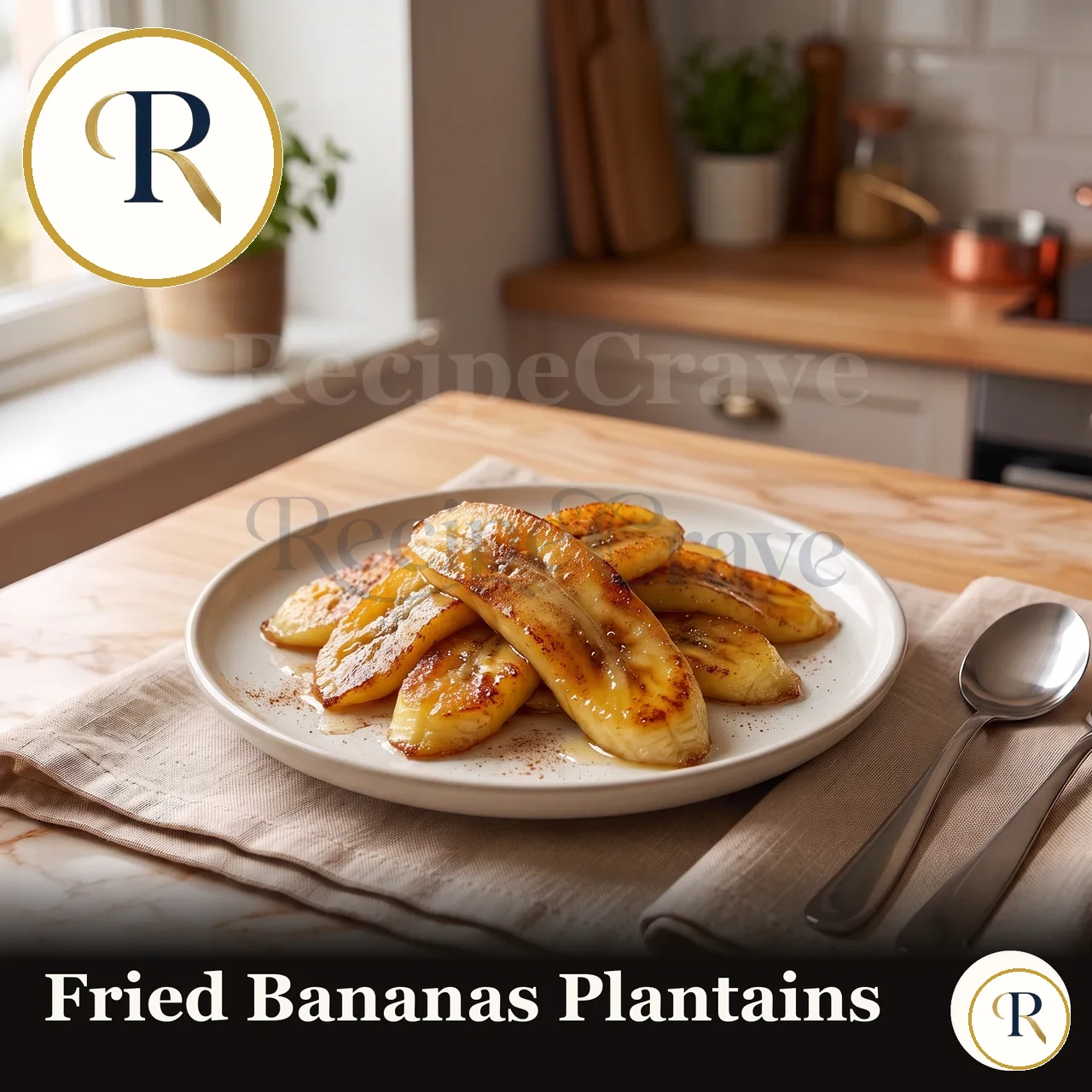 Golden fried plantains, a staple West African side dish