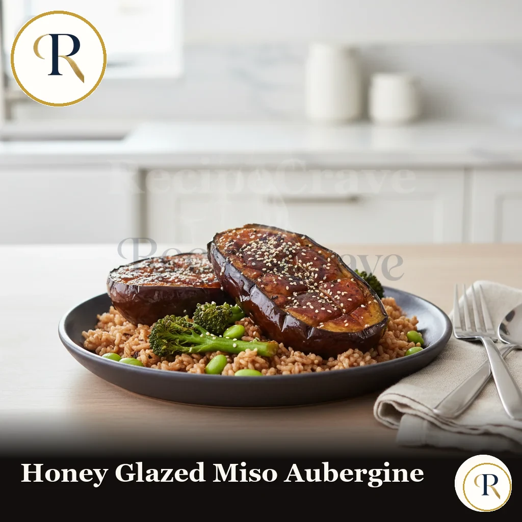 Honey Glazed Miso Aubergine