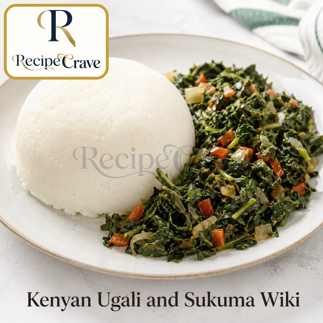 Kenyan Ugali with Sukuma Wiki