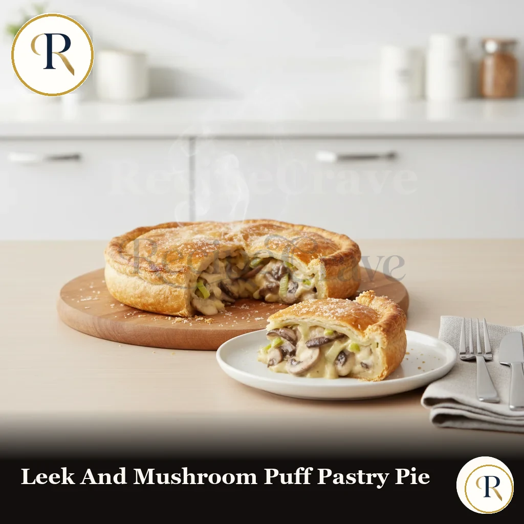 Leek and Mushroom Puff Pastry Pie