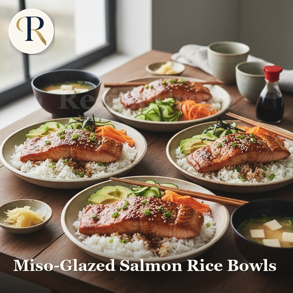 Miso-Glazed Salmon Rice Bowls
