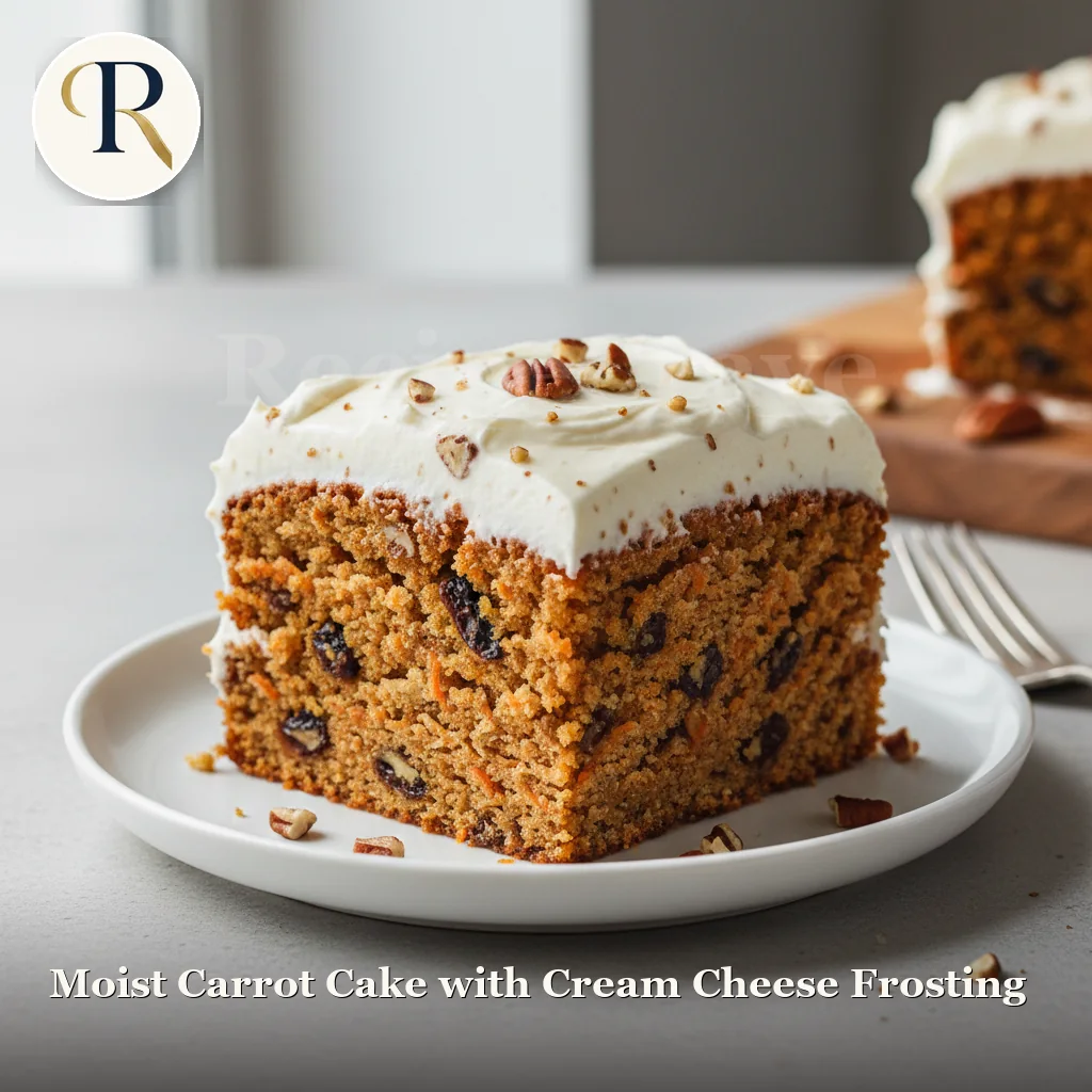 Moist Carrot Cake with Cream Cheese Frosting