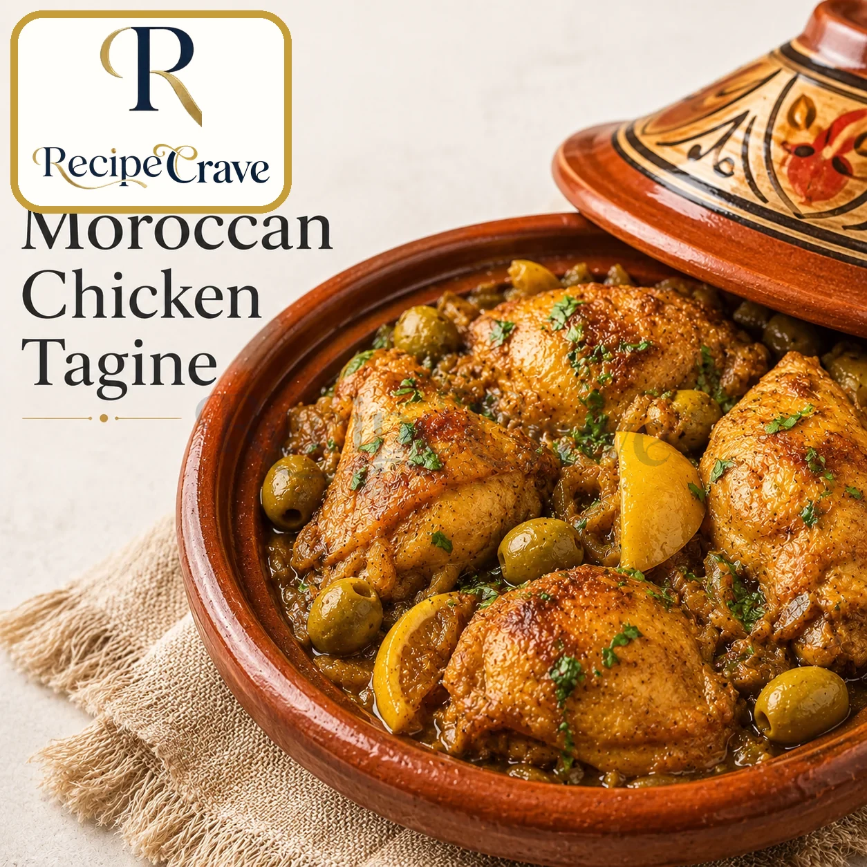 Moroccan Chicken Tagine with Preserved Lemon & Olives