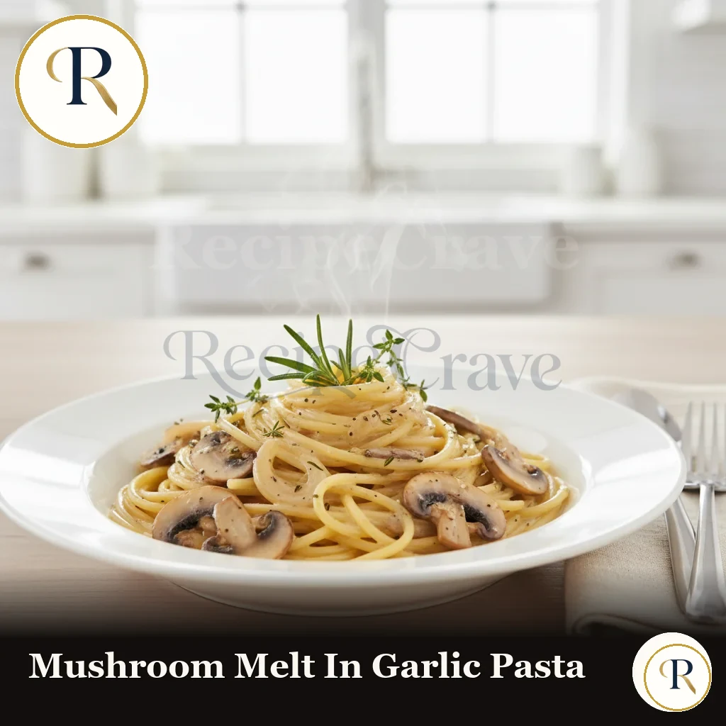 Mushroom Melt-In Garlic Pasta
