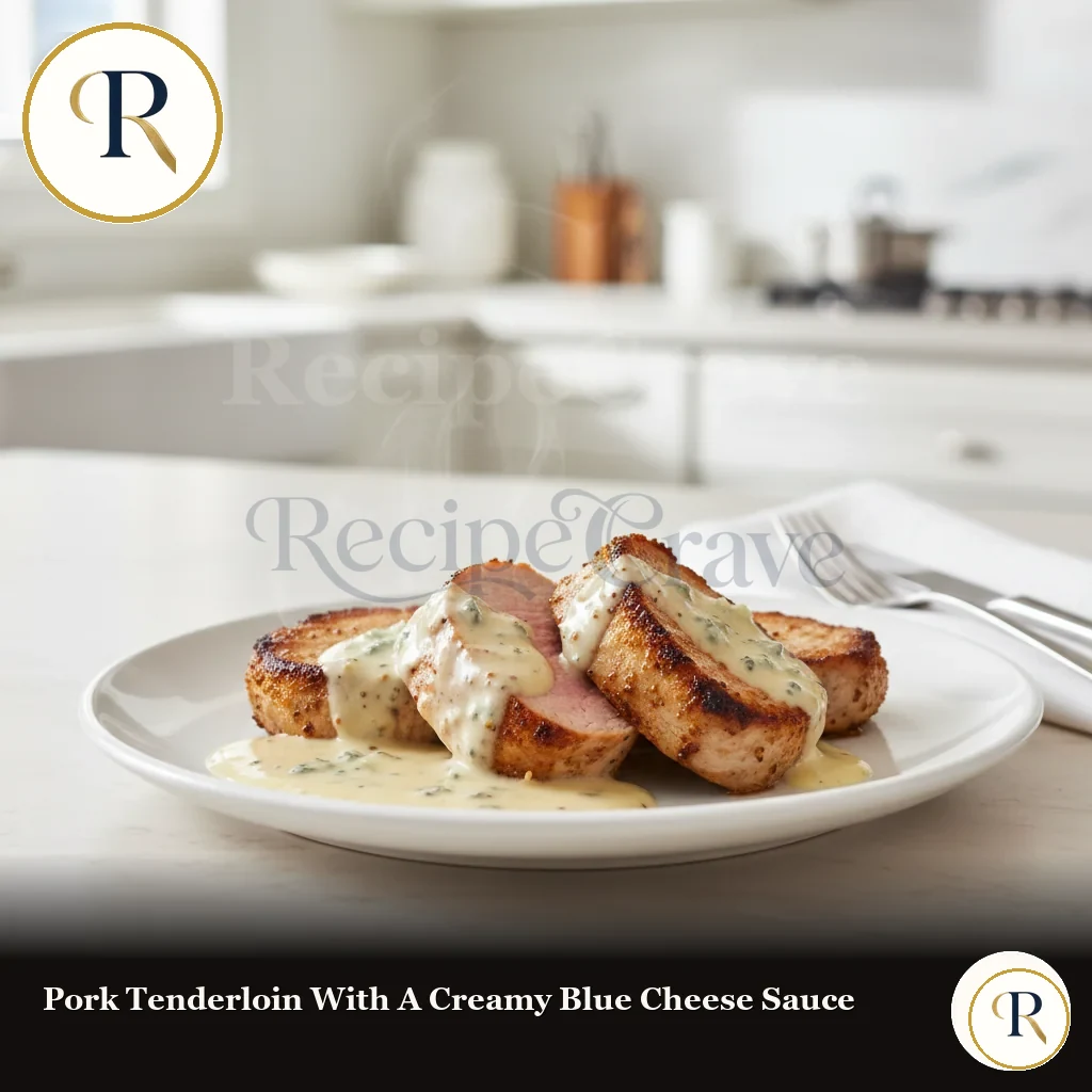 Pork Tenderloin with a Creamy Blue Cheese Sauce