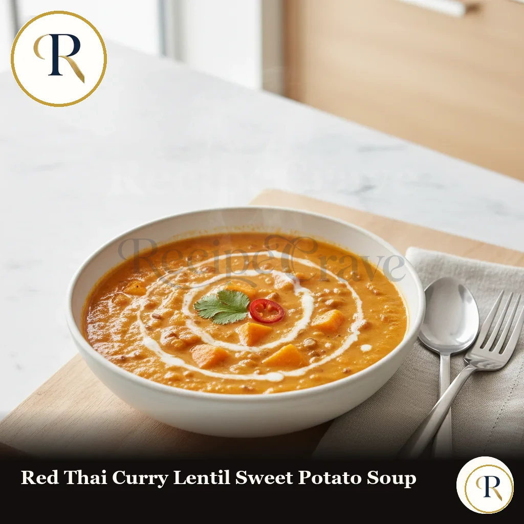 Red Thai Curry Lentil & Sweet Potato Soup